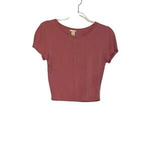 Pink Ribbed Top M